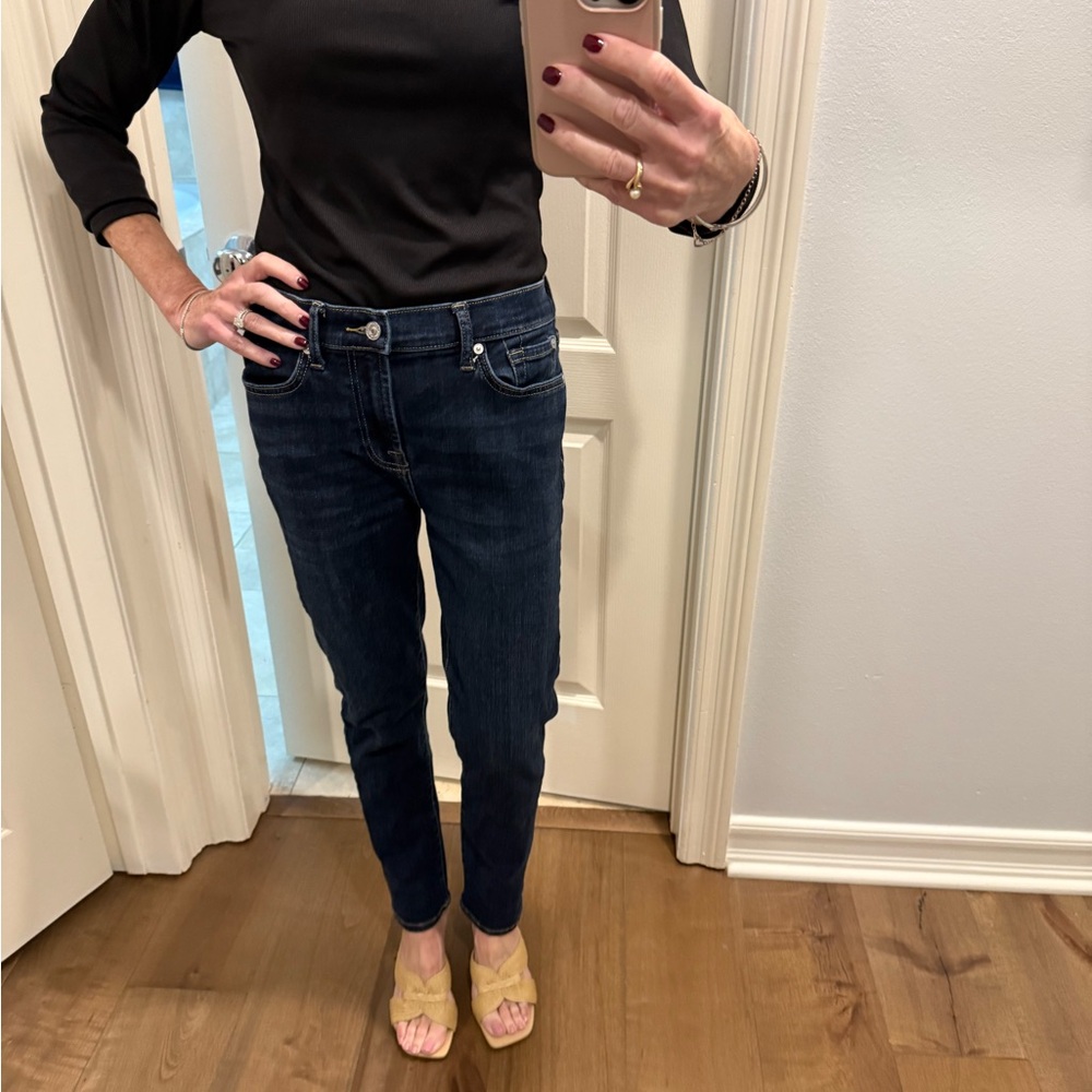 7 For All Mankind Dark Indigo Skinny Jeans